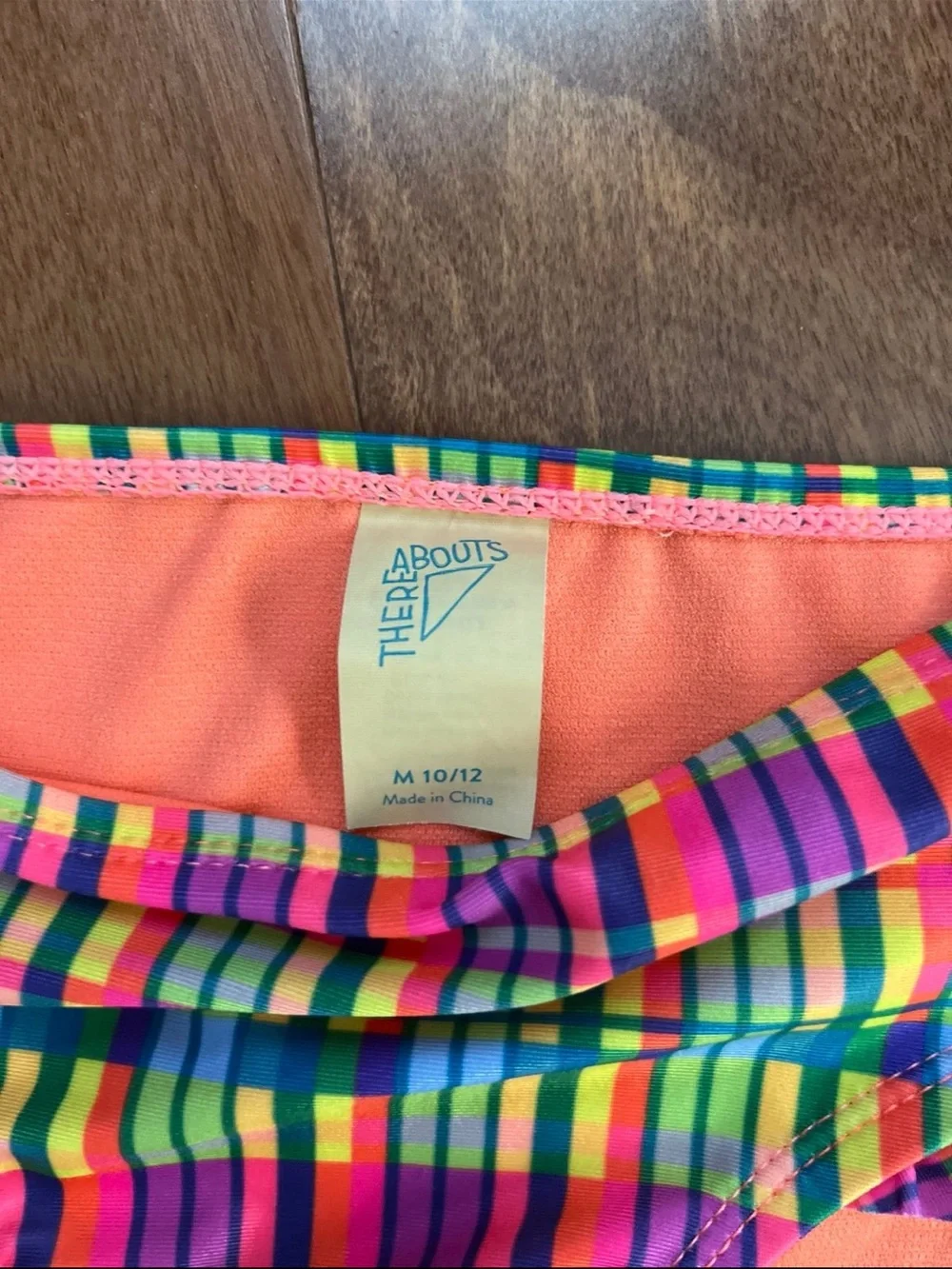 Neon Plaid Ruffle Bikini Set - Multicolor